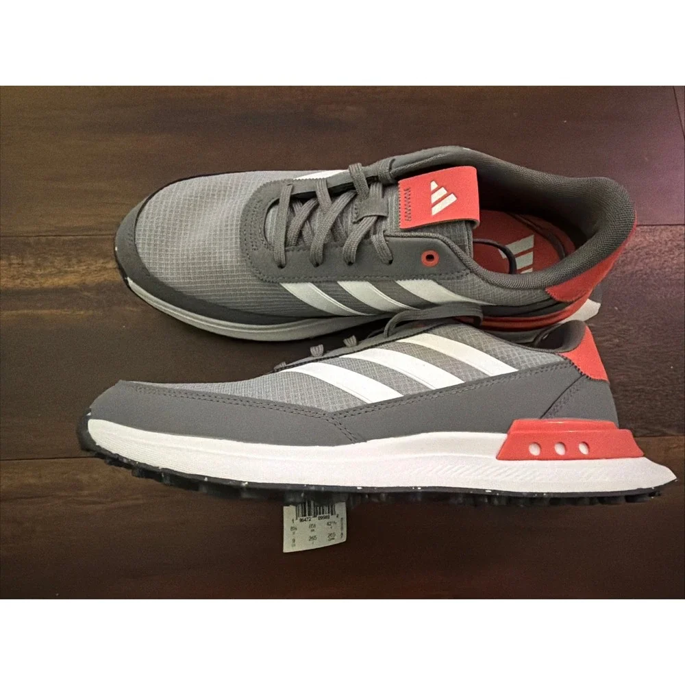 New Adidas Mens S2G SL 24 Spikeless Golf Shoes Size 9 Gray Coral